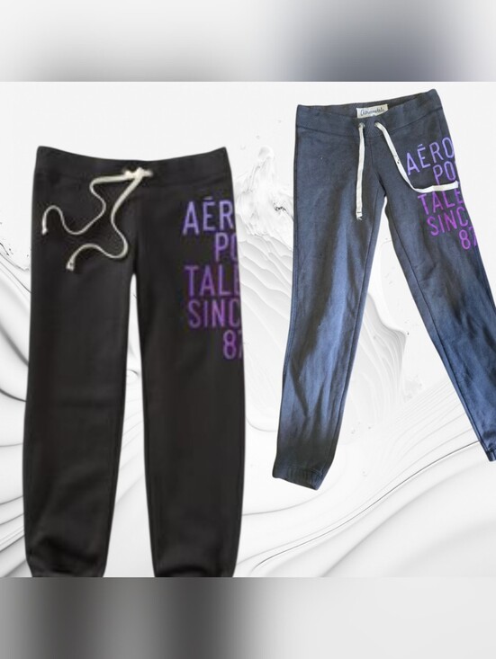 Aeropostale Pants - Aeropostale Girls' Black Logo Jogger Pants